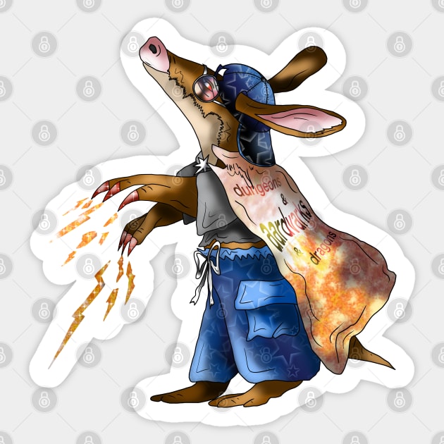 Hip aardvark sorcerer Sticker by cuisinecat